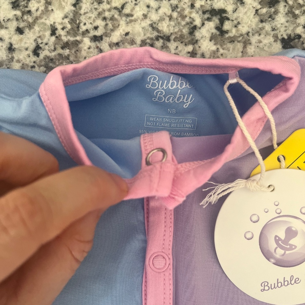 Baby girl bamboo pajamas, baby clothing, romper pajama for baby, newborn - Picture 2 of 5